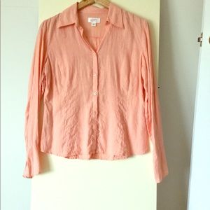 Ann Taylor Loft - Linen Button Up Top